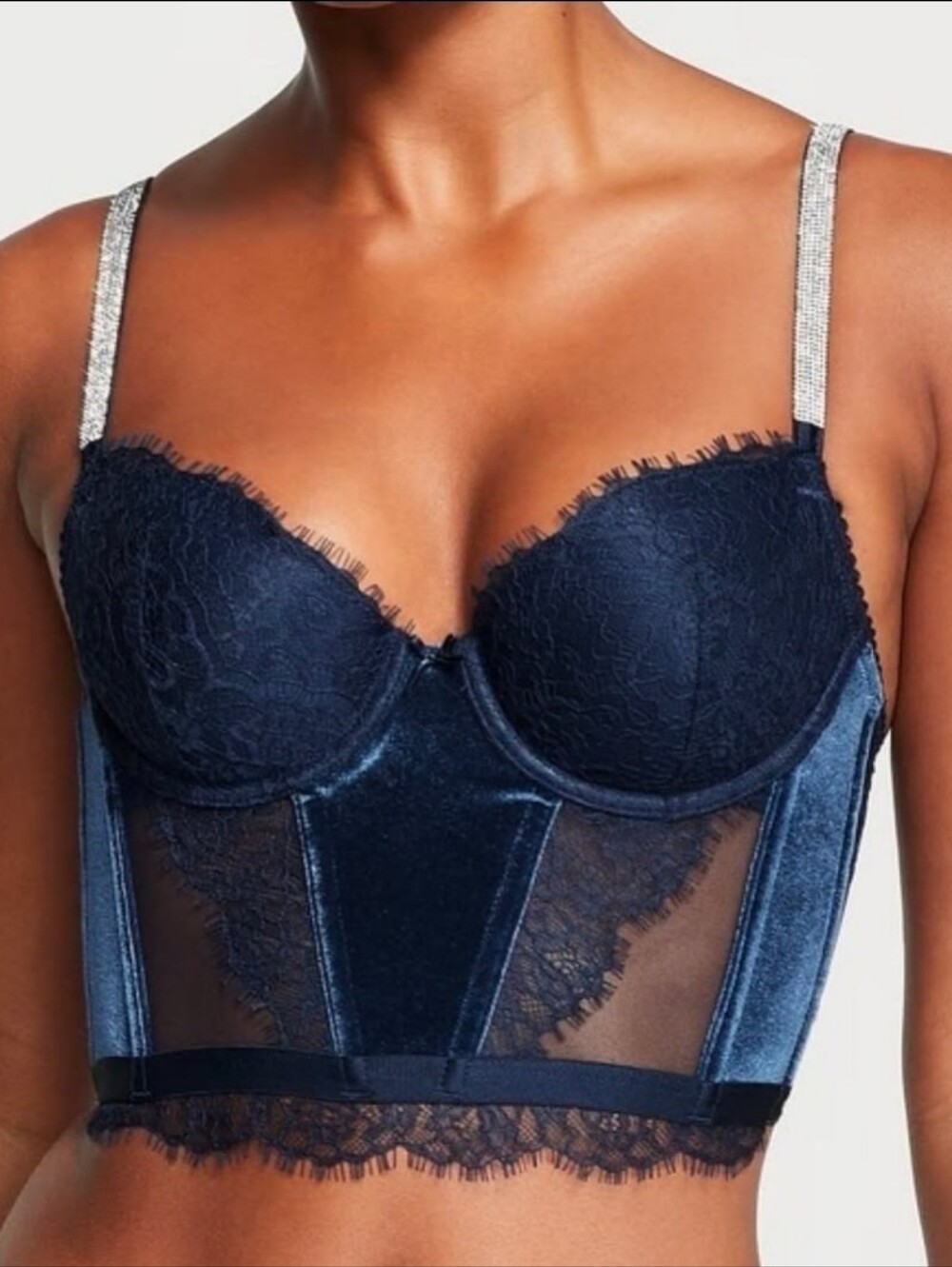 Victoria's Secret Velvet And Lace Top